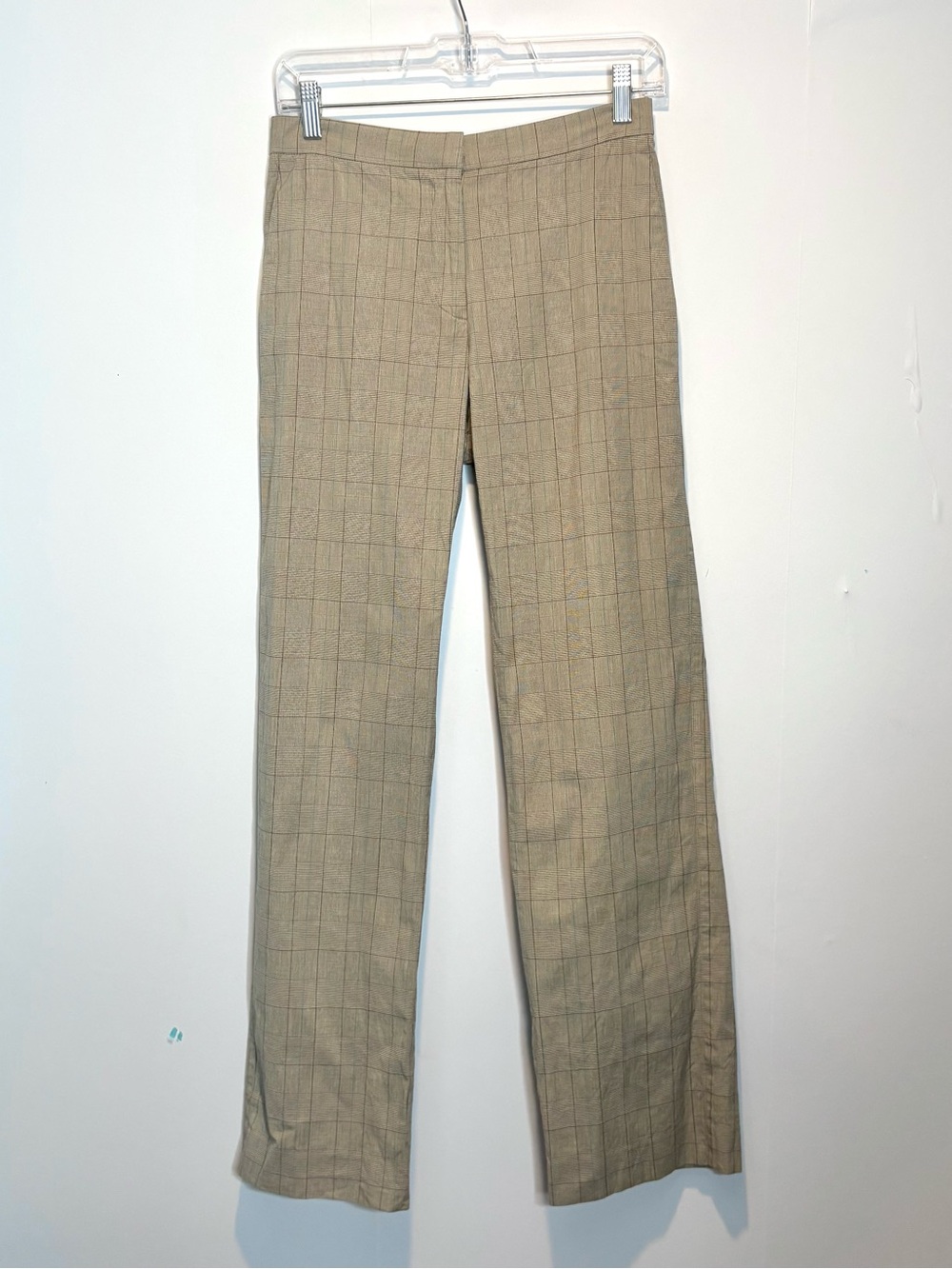 Piazza Sempione Carnaby Tan Plaid Cotton Blend Trousers